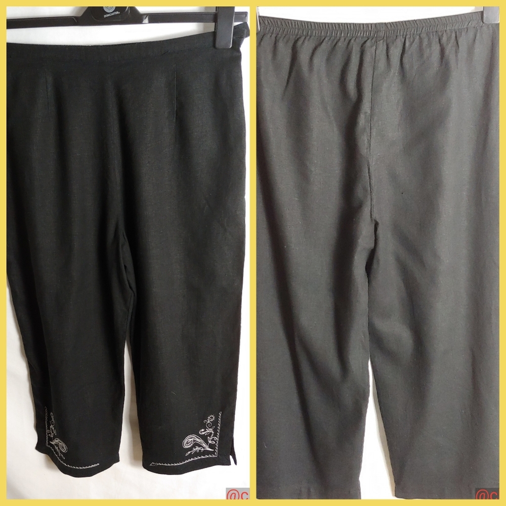 Outfit petites linen capris Sz PL